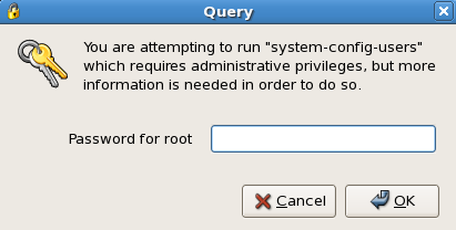 prompt for root GUI