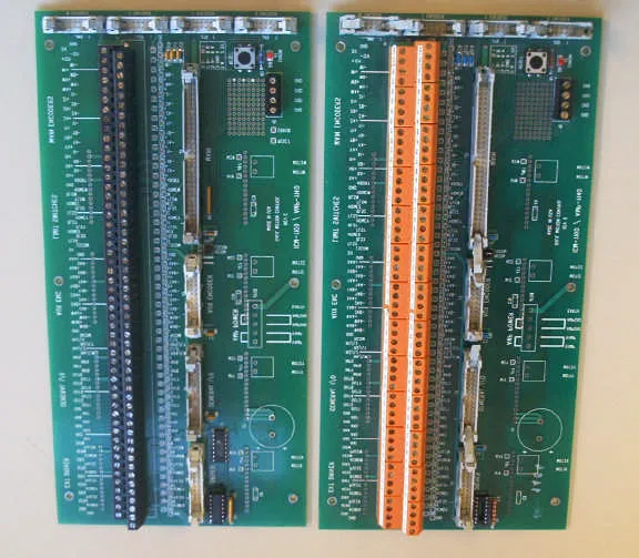 Illustration for AMP-1100/ICM-1x00 Revision A+B and Revision C Connections