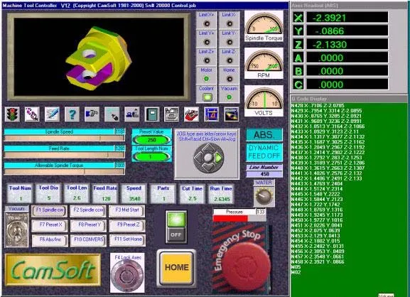 Illustration for CamSoft CNC Operator Interface for Galil Controllers