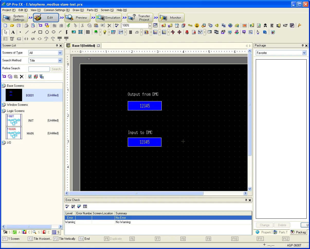 Illustration for Connecting a Pro-Face HMI Using Galil as a Modbus Master