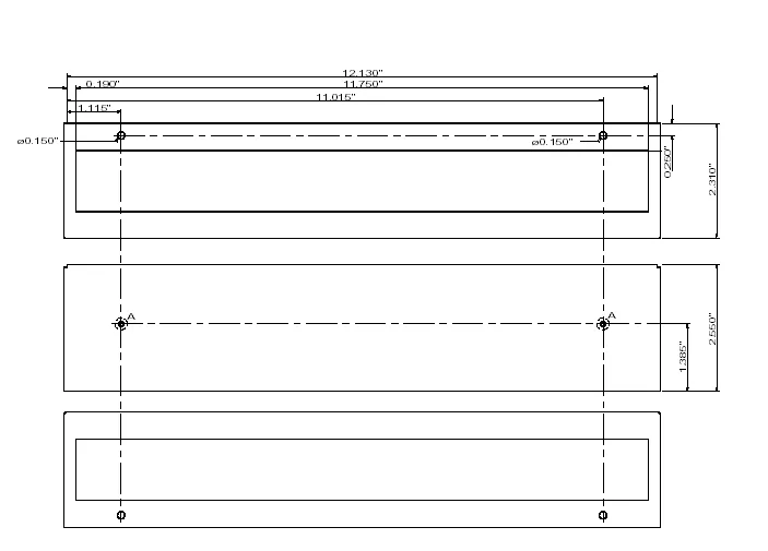 Illustration for ICM-2900 Mounting Dimensions