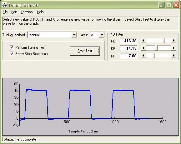 Illustration for Tuning with PL (Pole) and PID