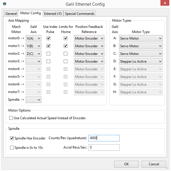 Using Mach4 Drivers with Galil Motion Controllers